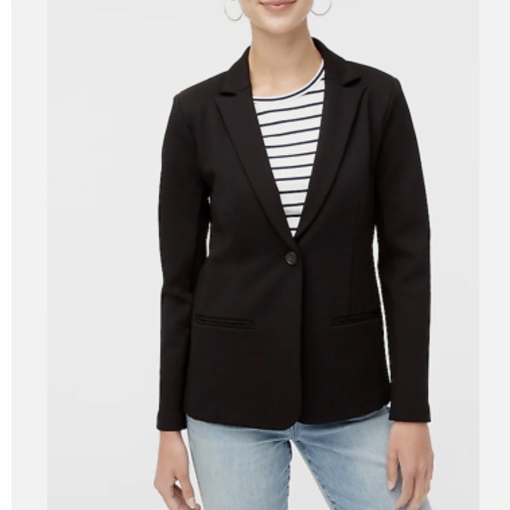 J.Crew Women's Ponte Work Blazer in Black Size 22 AS336